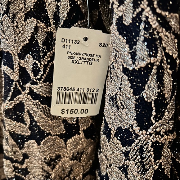 Sparkly navy dress with lace back - Picture 8 of 8